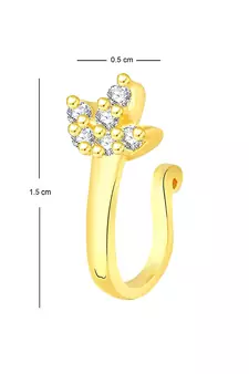 Gold diamond nose-ring