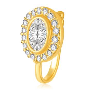 Gold diamond nose-ring 1