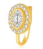 Gold diamond nose-ring