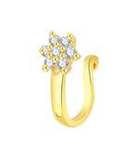 Gold diamond nose-ring