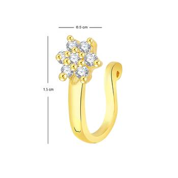 Gold diamond nose-ring 2