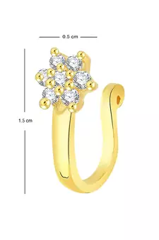 Gold diamond nose-ring