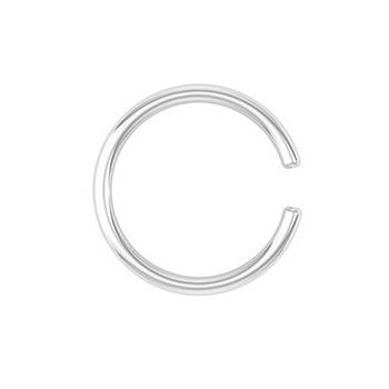 Silver diamond nose-ring 2