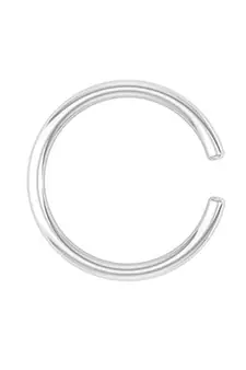 Silver diamond nose-ring