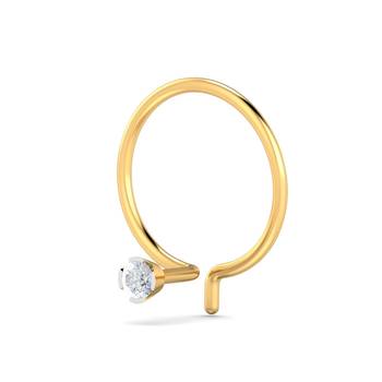 Gold diamond nose-ring 2