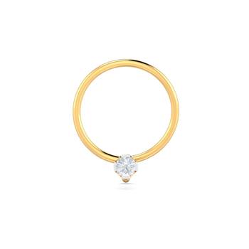 Gold diamond nose-ring 3