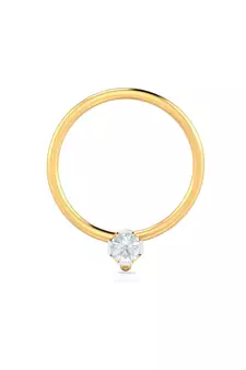 Gold diamond nose-ring