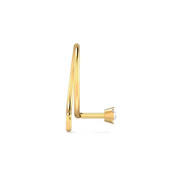 Gold diamond nose-ring 4