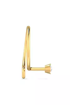 Gold diamond nose-ring
