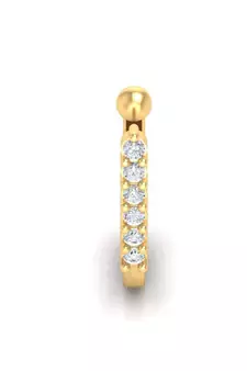 Gold diamond nose-ring
