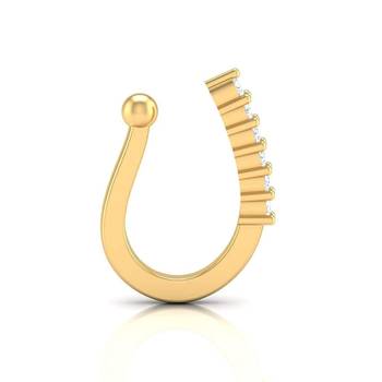 Gold diamond nose-ring 3