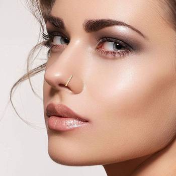 Gold diamond nose-ring 4
