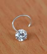 Silver diamond nose-ring