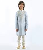 Powder Blue Embroidered Kurta Set