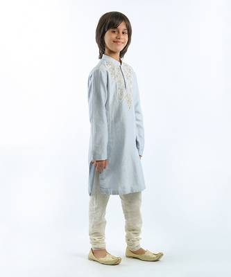 Powder Blue Embroidered Kurta Set 2