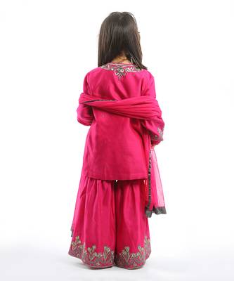Fuchsia Embroidered Angrakha Set 3