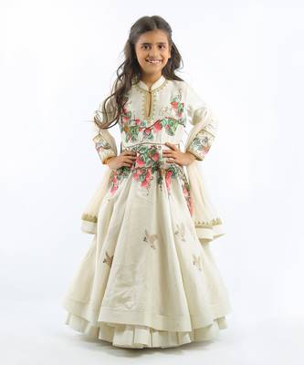 Ivory Embroidered Anarkali Set 1