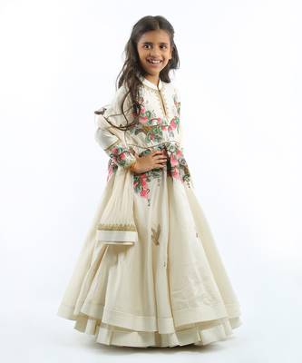 Ivory Embroidered Anarkali Set 2