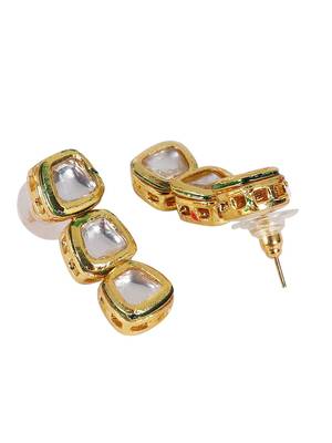 Steorra Jewels Traditional Jaipuri White Necklace Set For Women 5