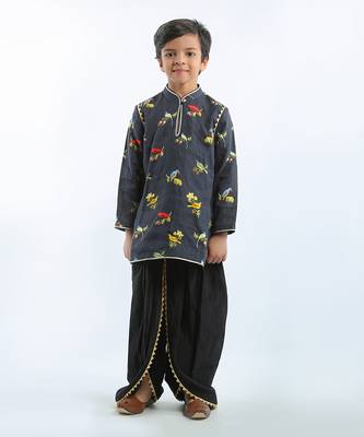 Black Birds Printed Kurta Set 1