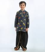 Black Birds Printed Kurta Set
