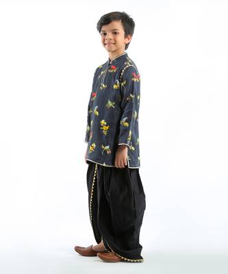 Black Birds Printed Kurta Set 2