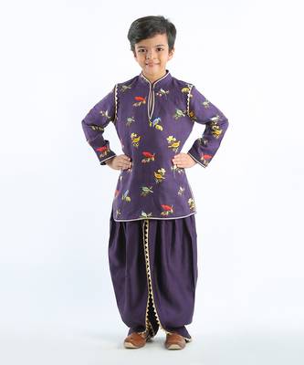 Multicolor Birds Printed Kurta Set 1