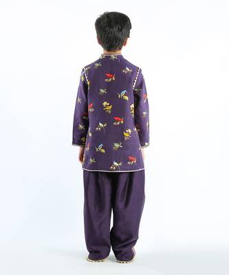 Multicolor Birds Printed Kurta Set 2
