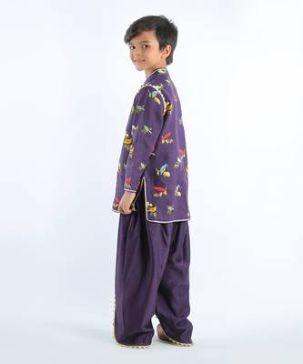 Multicolor Birds Printed Kurta Set 3