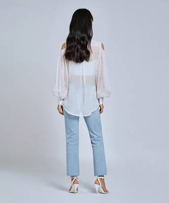 Pink  Cold Shoulder Shirt 3
