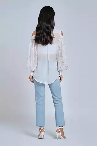 Pink  Cold Shoulder Shirt