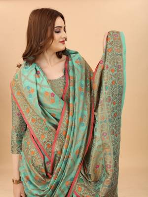 Women'S Chanderi Cotton Silk Saree With Unstitched Boluse Piece 3