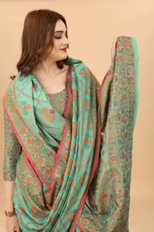 Women'S Chanderi Cotton Silk Saree With Unstitched Boluse Piece