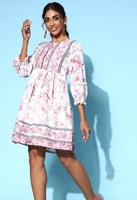 Multicolor printed cotton long-dresses 3