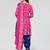 Pisara Pink Crepe Printed Dress material With Dupatta