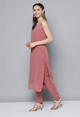 Mauve sequins georgette salwar 3