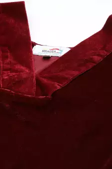 SHADES Maroon Velvet Suit (Set of 2)