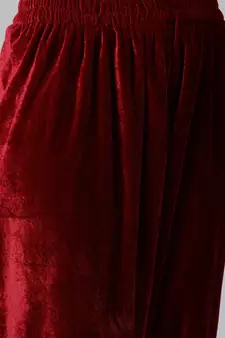 SHADES Maroon Velvet Suit (Set of 2)