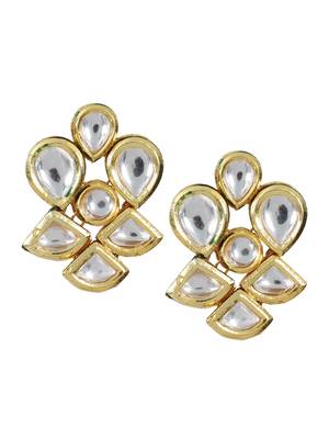 Steorra Jewels Traditional Jaipuri White Necklace Set For Women 4