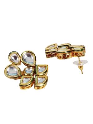 Steorra Jewels Traditional Jaipuri White Necklace Set For Women 5