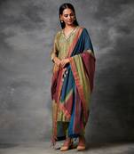 Alaay Olive Green Anarkali Set with Dupatta