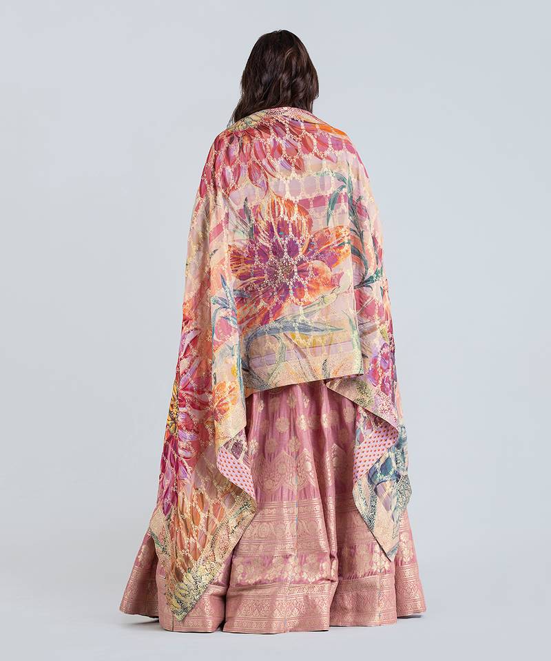 Vayu Zari Pink Lehenga Set With Dupatta