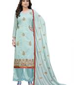 Green embroidered Art Silk salwar