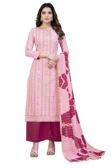 Pink embroidered Art Silk salwar