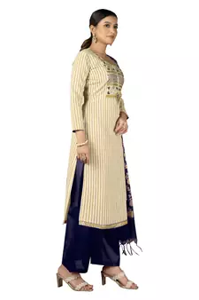 Beige embroidered Art Silk salwar