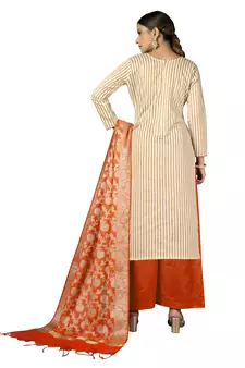 Beige embroidered Art Silk salwar