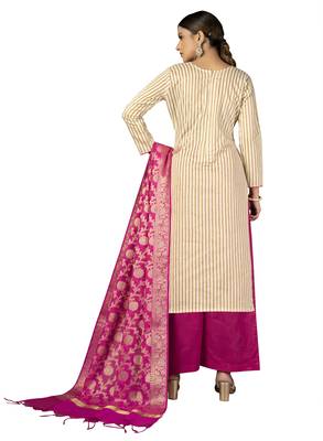 Beige embroidered Art Silk salwar 3