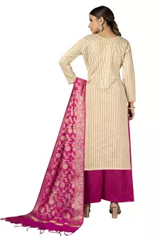 Beige embroidered Art Silk salwar