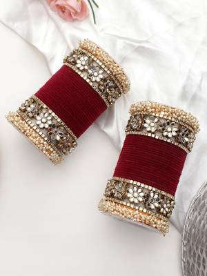 Maroon bangles-and-bracelets 1