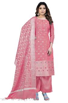 Multicolor embroidered jacquard salwar